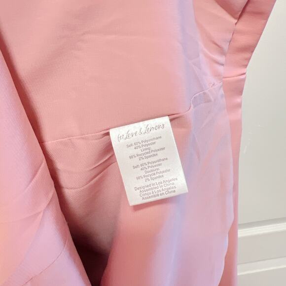 For Love & Lemons Talia Pink Faux Leather Blazer XS - Picture 6 of 8